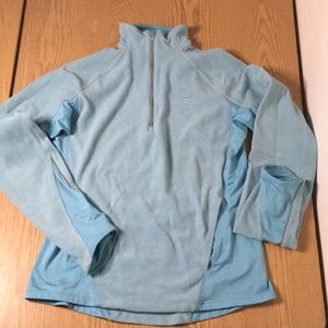 Bin 16 Women’s Nike Blue Fleece Zip Up Jacket Liteweight Baby Blue Size Small